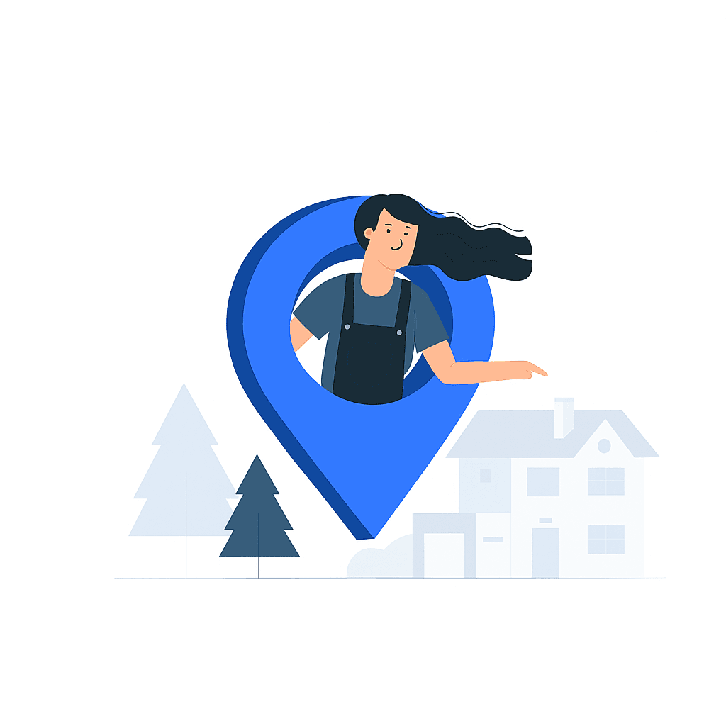 Illustration of Real Street Address service - professional business support